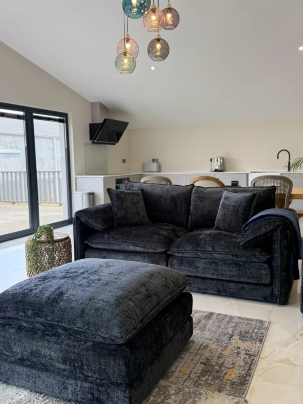Solaya Sofa Black 3 Seater, view 3