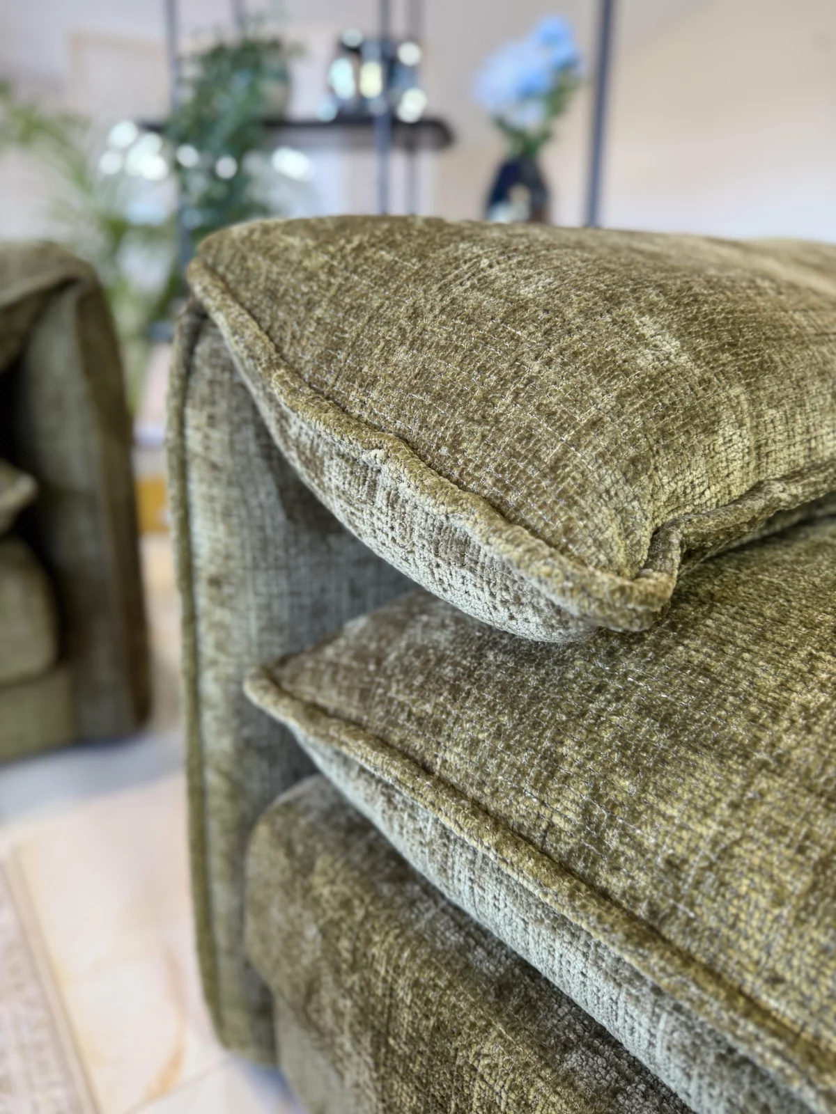 Solaya Sofa Olive 3 Seater, view 5