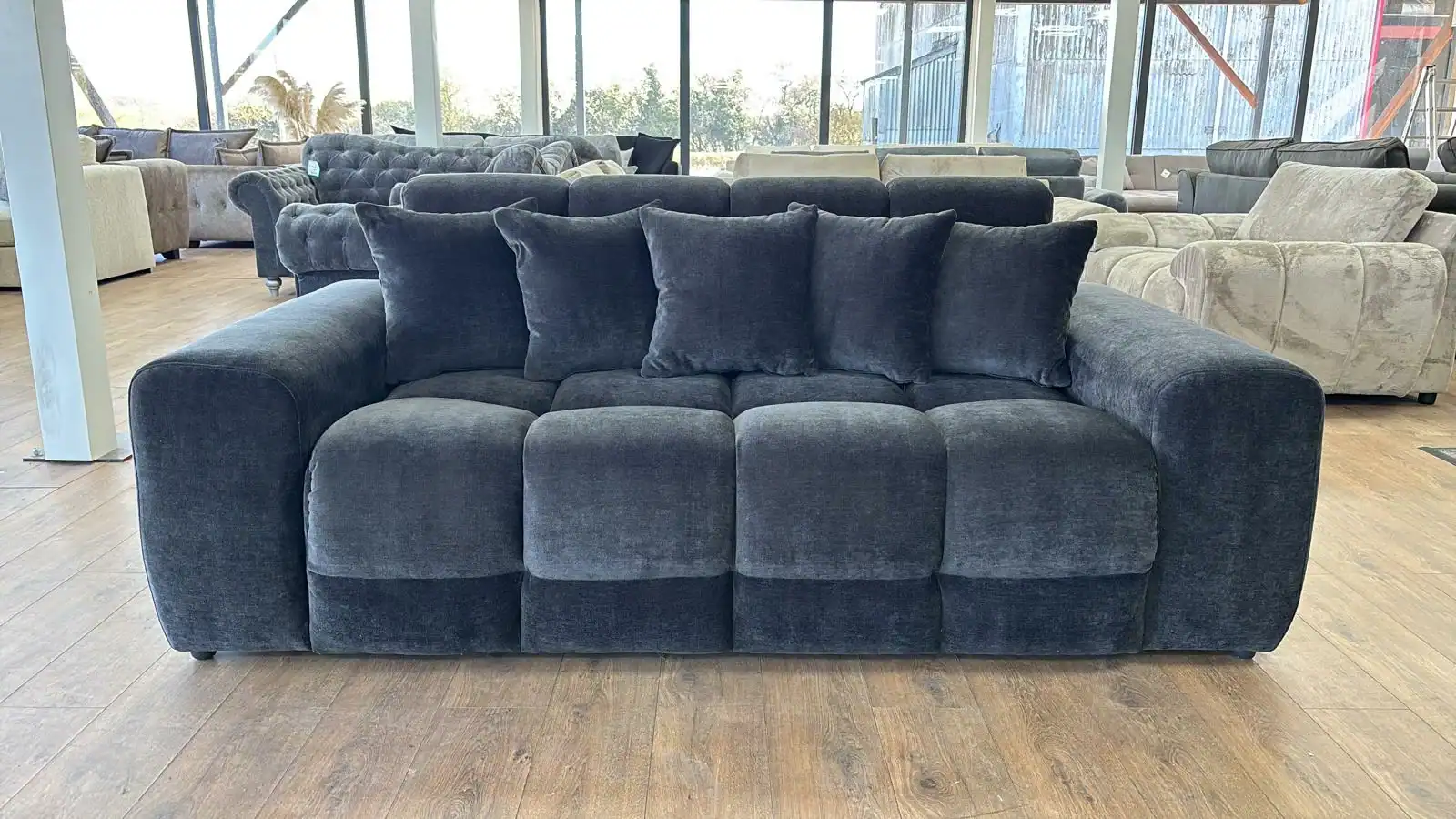 Jacob Sofa Black 3 Seater, view 2
