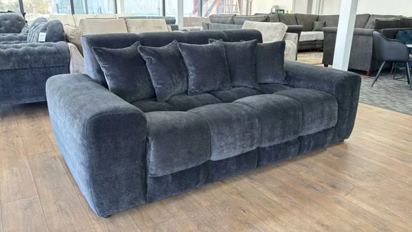 Jacob Sofa Black 3 Seater, view 4