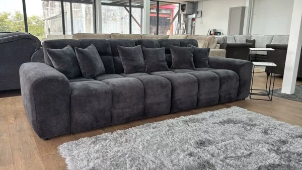 Jacob Sofa Black 4 Seater, view 3