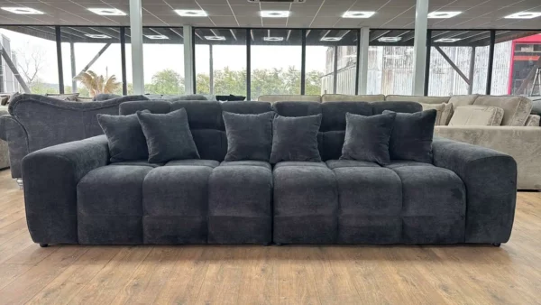 Jacob Sofa Black 4 Seater, view 2