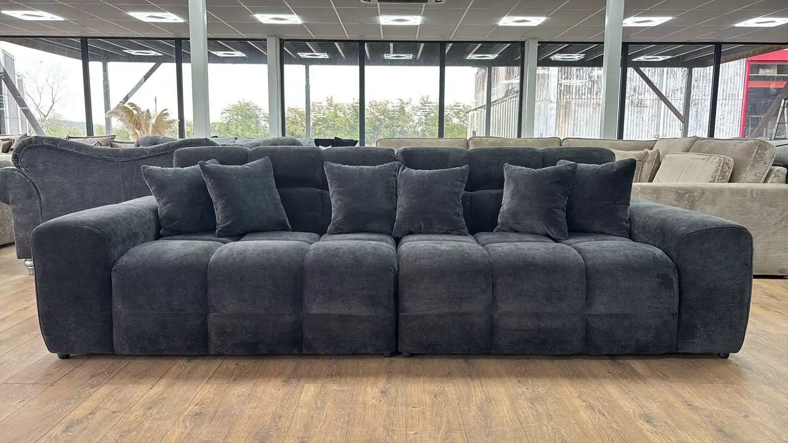 Jacob Sofa Black 4 Seater, view 2