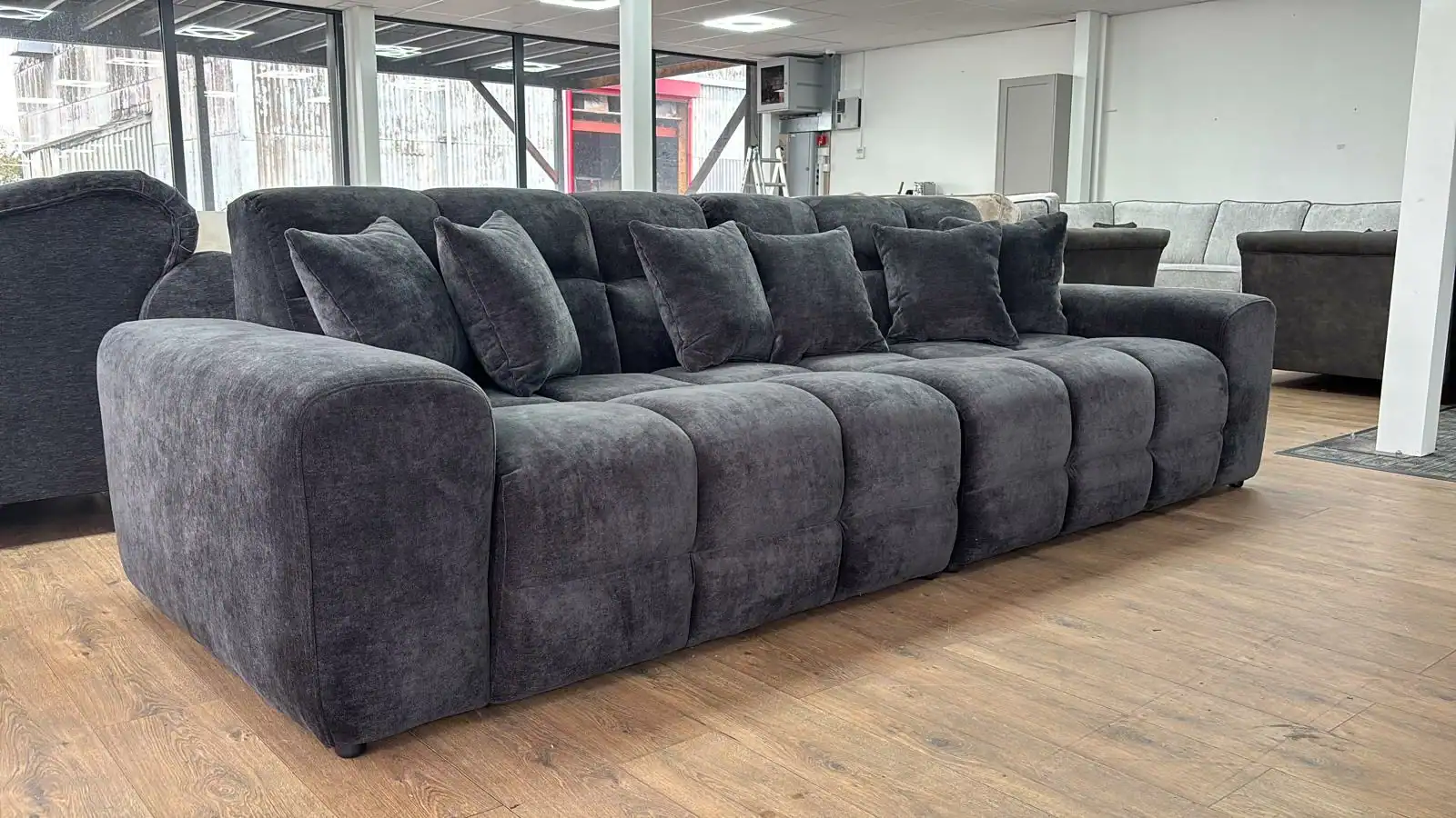 Jacob Sofa Black 4 Seater, view 8