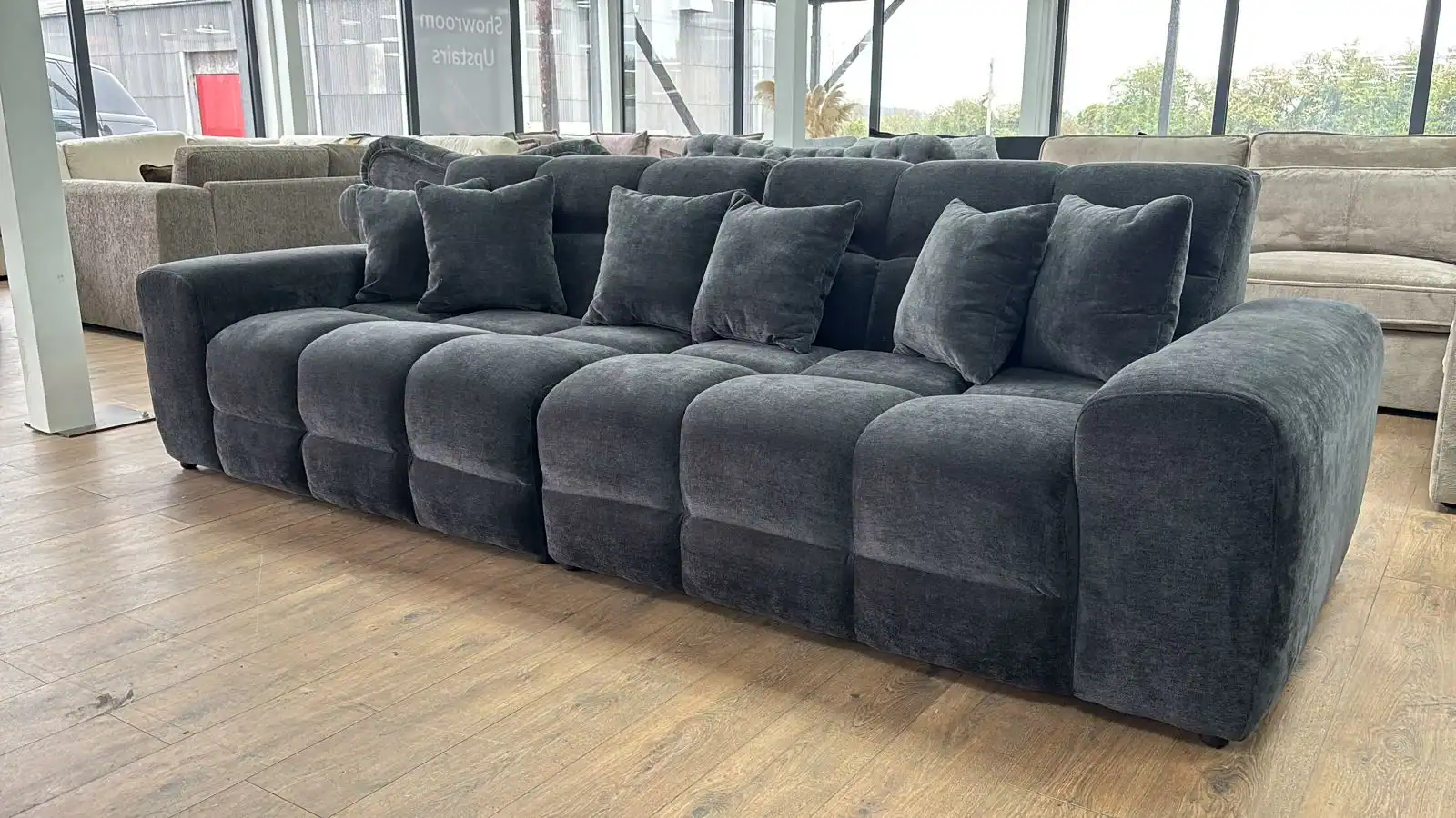 Jacob Sofa Black 4 Seater, view 9