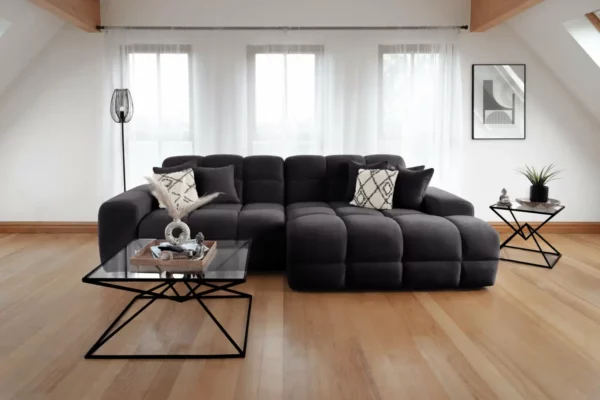 Jacob Sofa Black Right Hand Facing Corner, view 4