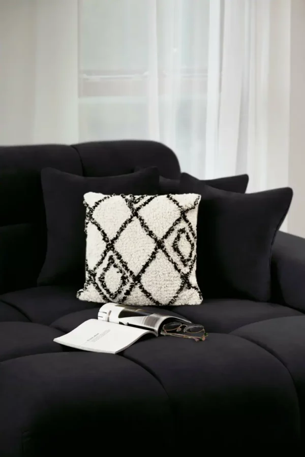 Jacob Sofa Black Left Hand Facing Corner, view 3