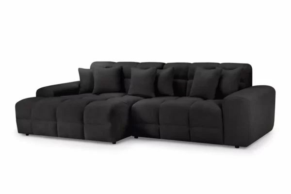 Jacob Sofa Black Left Hand Facing Corner, view 4