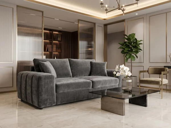 Laguna Sofa Grey 3 Seater