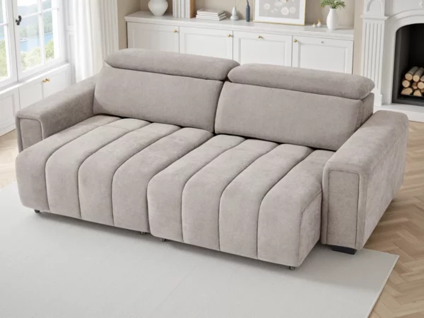 Molly Electric Sofabed Beige 3 Seater, view 3