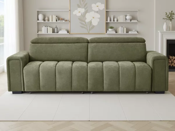 Molly Electric Sofabed Green 3 Seater, view 4