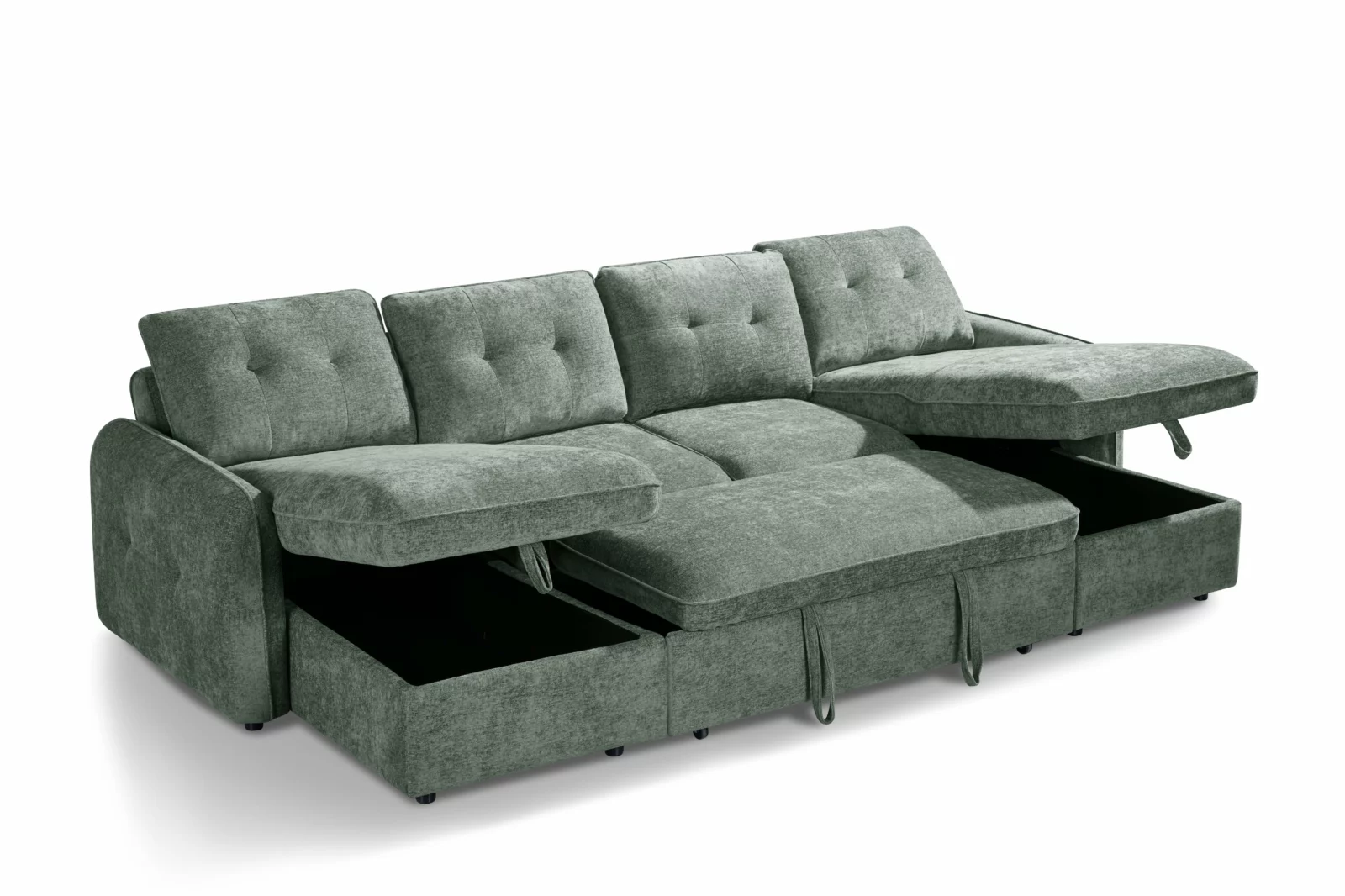 Moscow Sofabed Green U Shape Corner, view 4