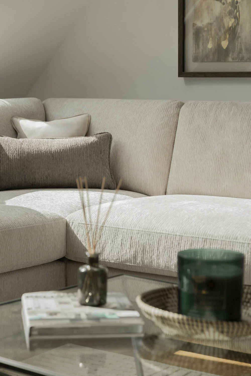 Naples Sofa Beige Large Corner, view 4