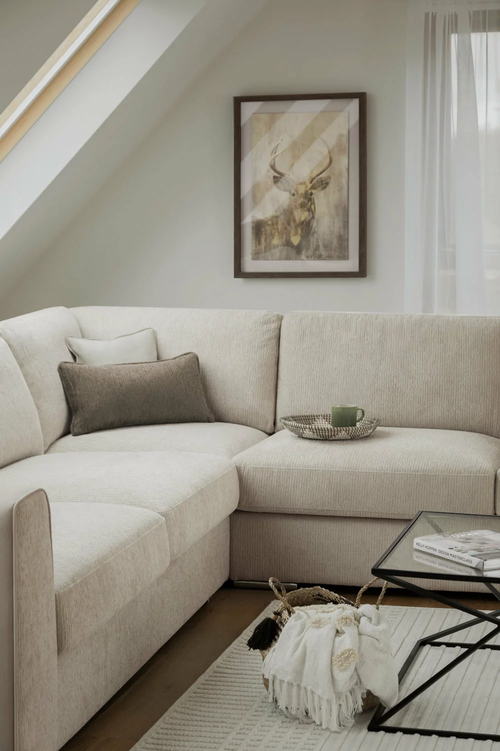 Naples Sofa Beige Large Corner, view 8