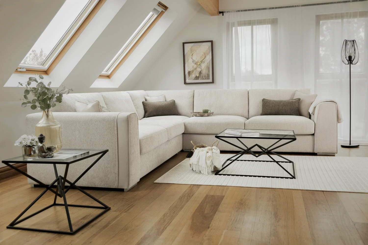 Naples Sofa Beige Large Corner, view 10