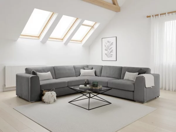 Naples Sofa Grey Large Corner