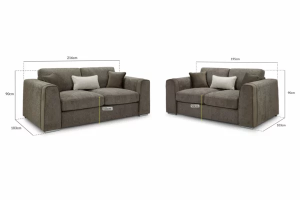 Naples Sofa Mocha 3+2 Set, view 2