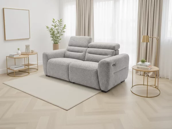 Tokyo Electric Recliner Grey 3 Seater