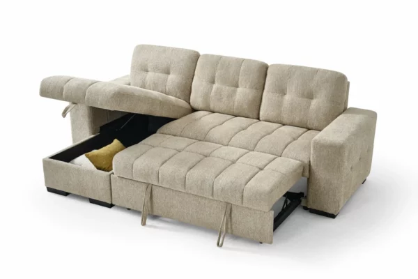 Palermo Universal Corner Sofabed Beige, view 3