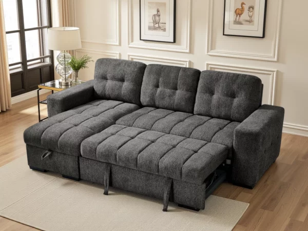 Palermo Universal Corner Sofabed Grey, view 2