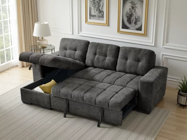 Palermo Universal Corner Sofabed Grey, view 3