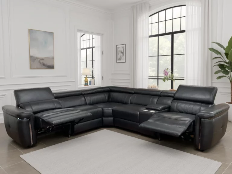 Somerville Electric Recliner Sofa Black Large Corner