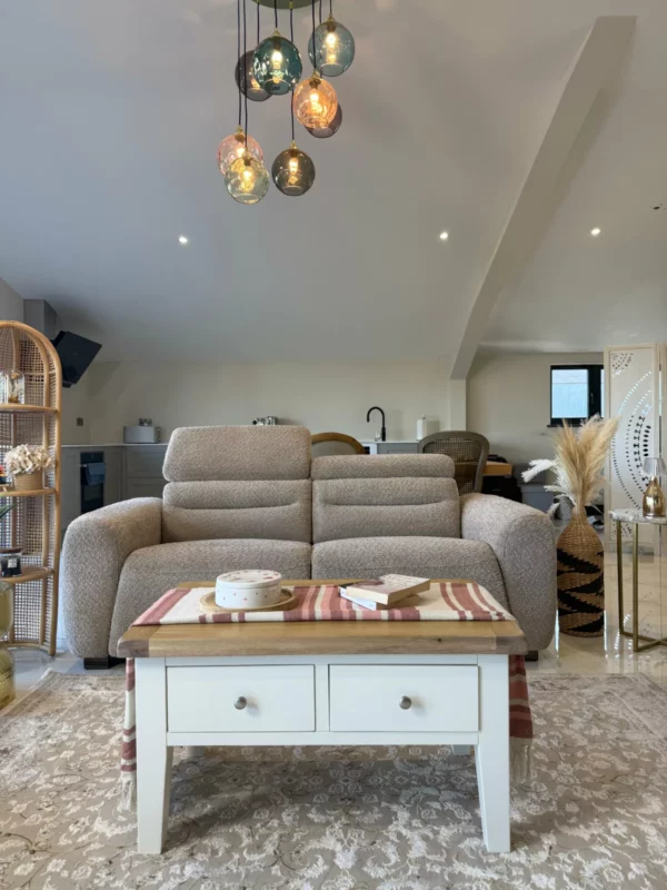 Tokyo Electric Recliner Beige 3 Seater, view 2