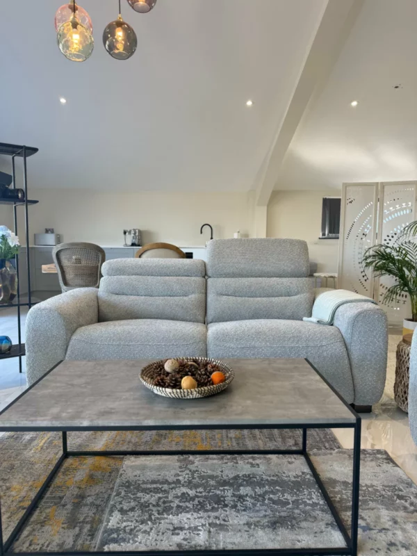 Tokyo Electric Recliner Grey 3 Seater, view 2
