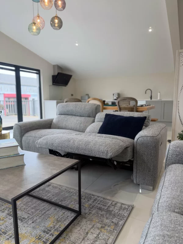 Toronto Electric Recliner Grey 3 Seater, view 2