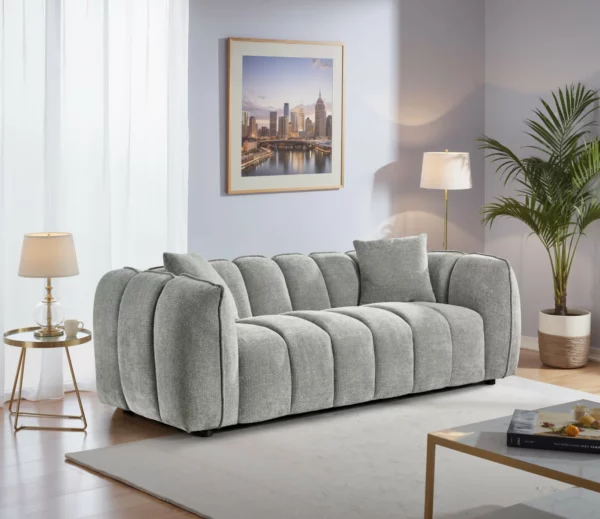 Venice Sofa Grey 3 Seater, view 2