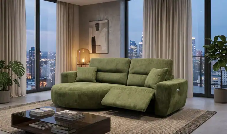 Denver Sofa Green Electric Recliner Left Hand