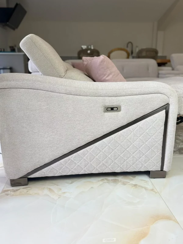 Ohio Electric Recliner Sofa Beige Large Corner, view 9