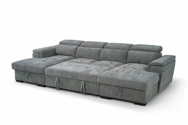 Alaya Sofabed Grey U Shape Corner, view 3