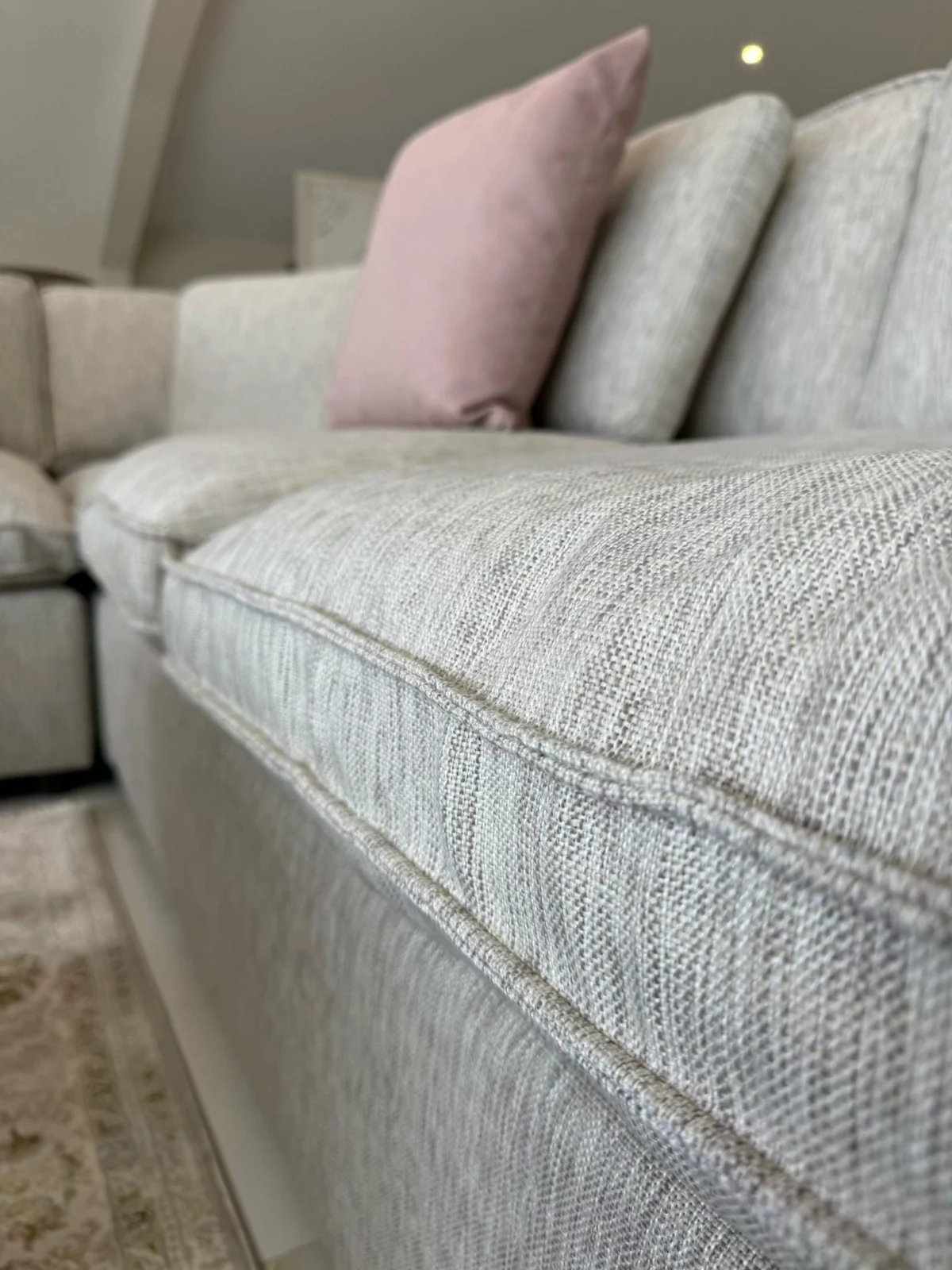 Santorini Sofa Grey Large Corner with Footstool, view 6
