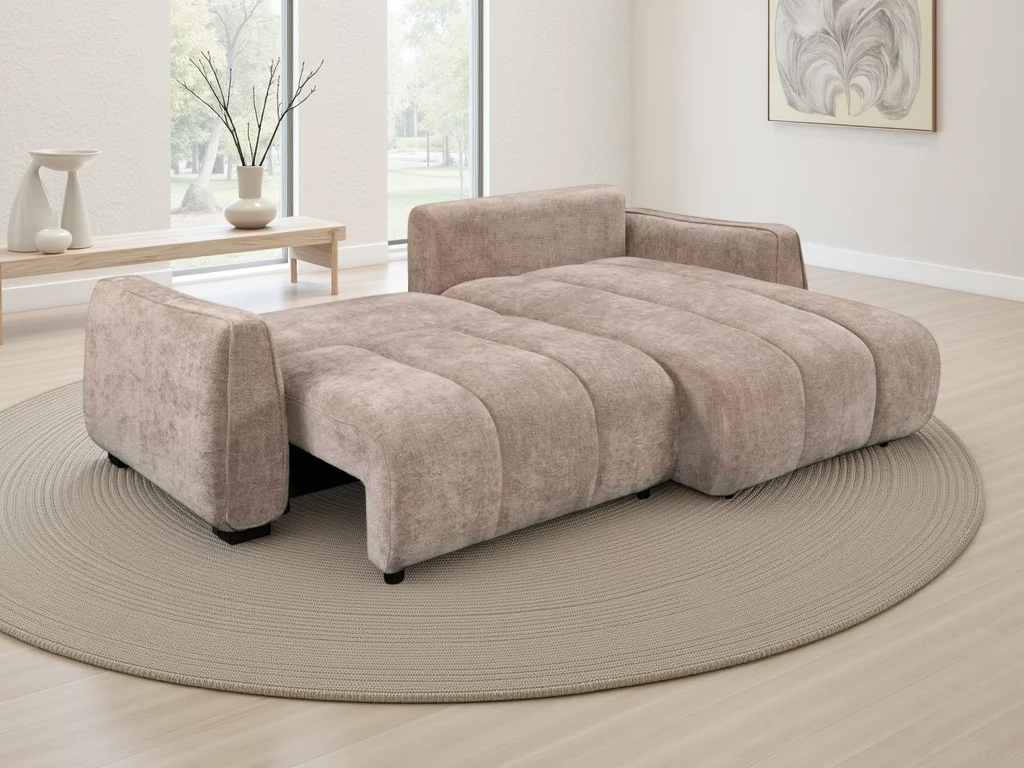 Portland Universal Corner Sofabed Beige, view 3