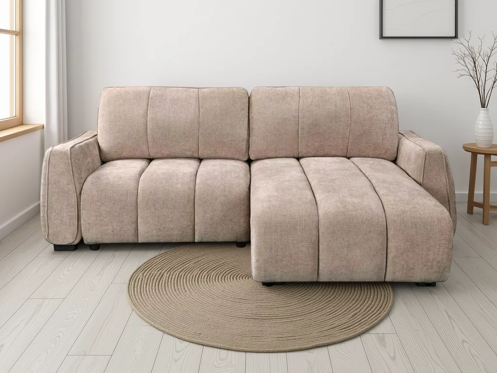 Portland Universal Corner Sofabed Beige, view 4