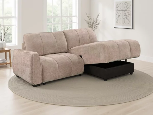 Portland Universal Corner Sofabed Beige, view 2