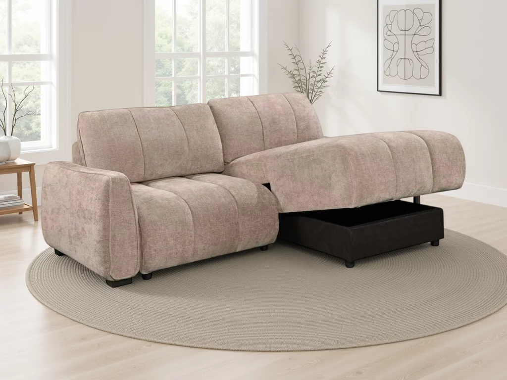 Portland Universal Corner Sofabed Beige, view 2