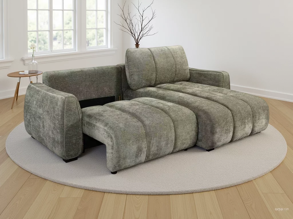 Portland Universal Corner Sofabed Green, view 2