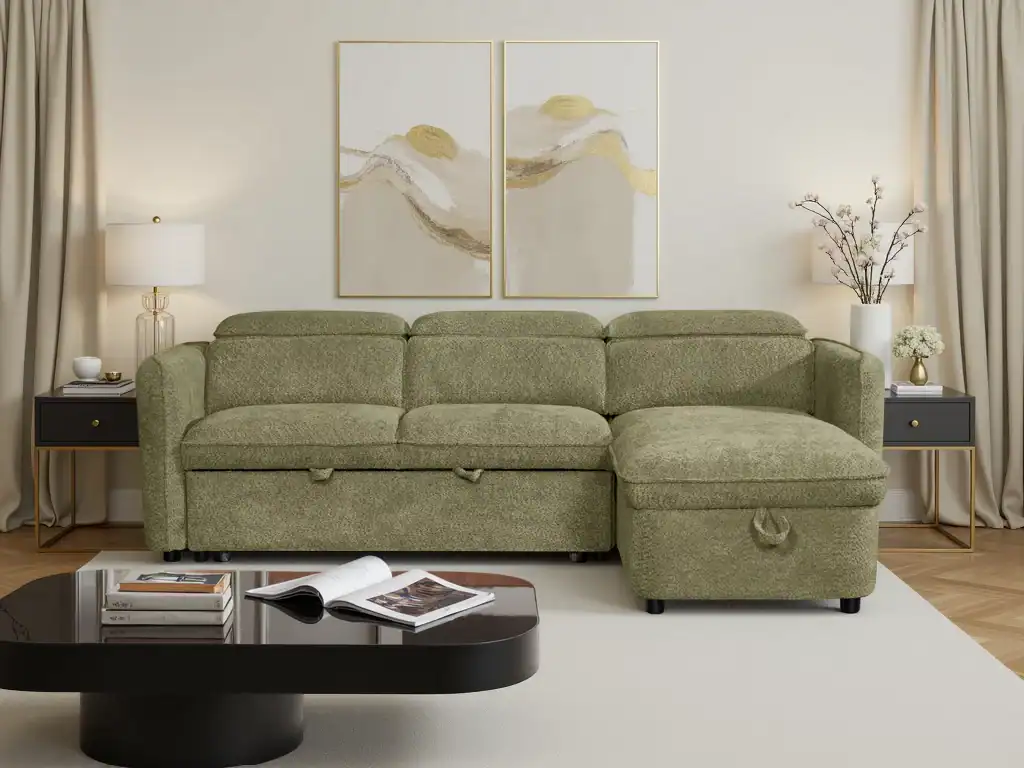 Capri Sofabed Green Universal Corner, view 2