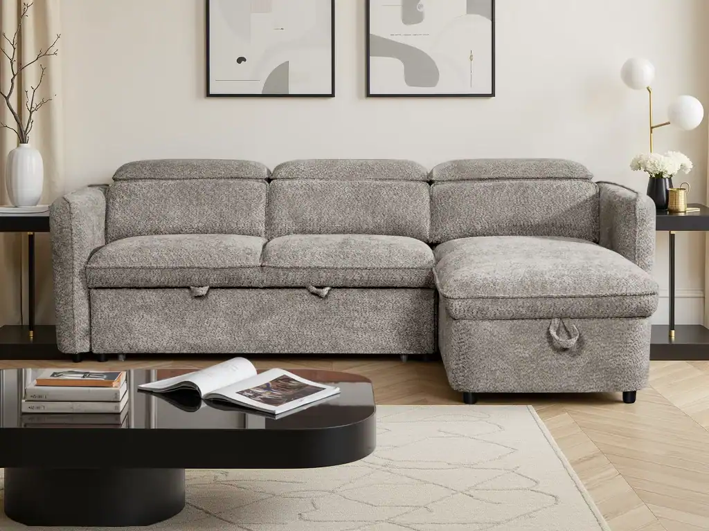Capri Sofabed Grey Universal Corner, view 2